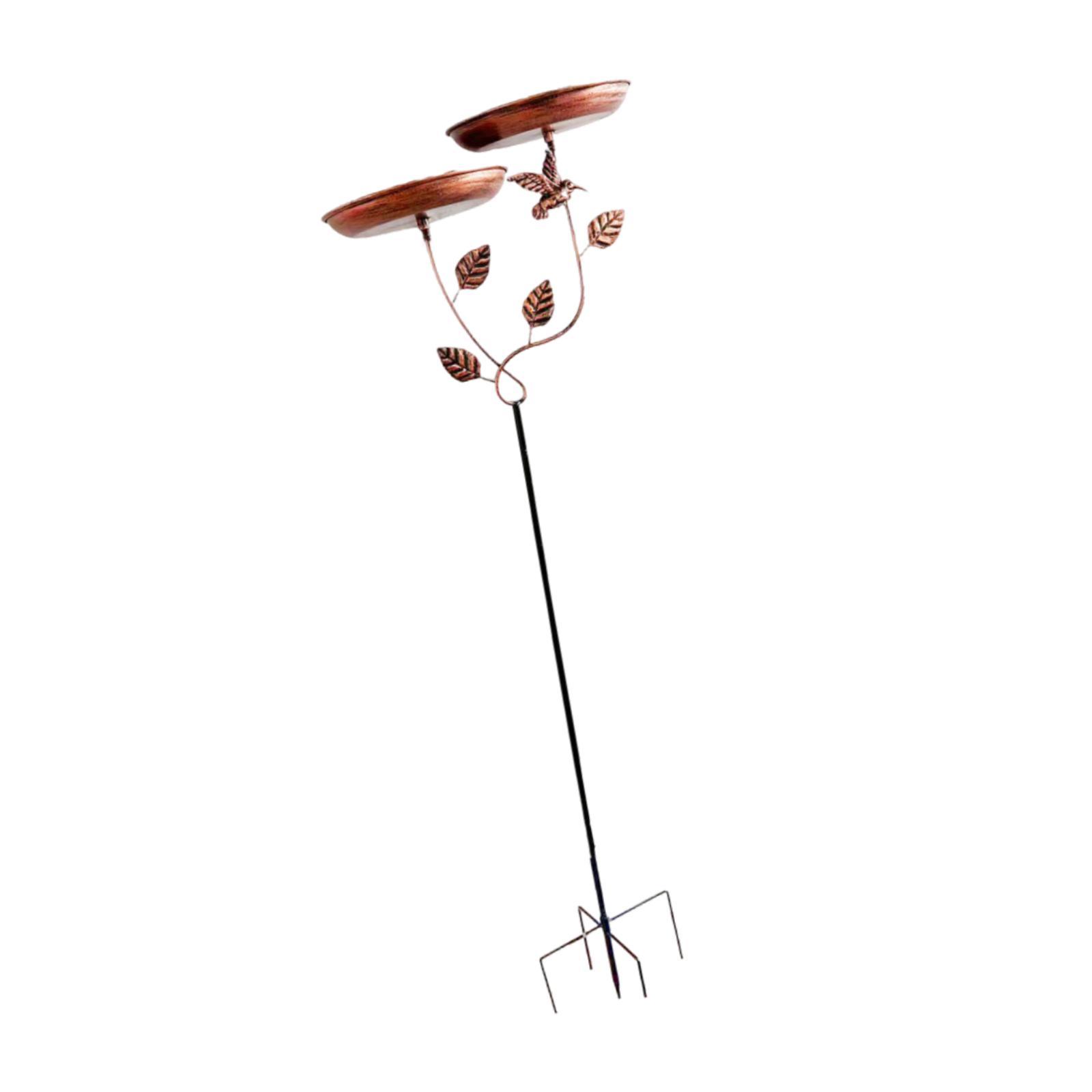 Magideal - Bandeja De Agua Y Comida Para Pájaros, Bebedero Para Pájaros Con Estaca, Bandeja De Comida Estable Para Pájaros, Alimentación Para Patio, Césped, Jard