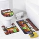 thumbnail image 4 of uno de esos días-theme 4-Piece Shower Curtain Set with Rugs, Waterproof Bathroom Decor Set Includes Bath Mat, U-Shaped Rug, Toilet Lid Cover and Curtain with Hooks, 4 of 6