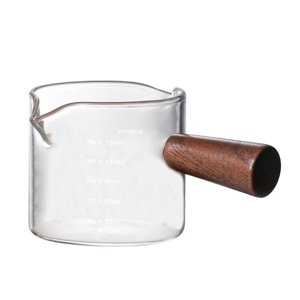 Bothyi - Taza Medidora De Vidrio Con Doble Boquilla Resistente A La Temperatura Para Líquido De Barra De Vinos