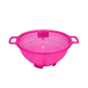 Genérico - Colador Con Asas Mediano Plástico Alta Durabilidad Rosado