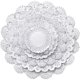 thumbnail image 1 of Variety Pack of 120 White Round Paper Lace Table Doilies, Assorted Sizes, 1 of 3