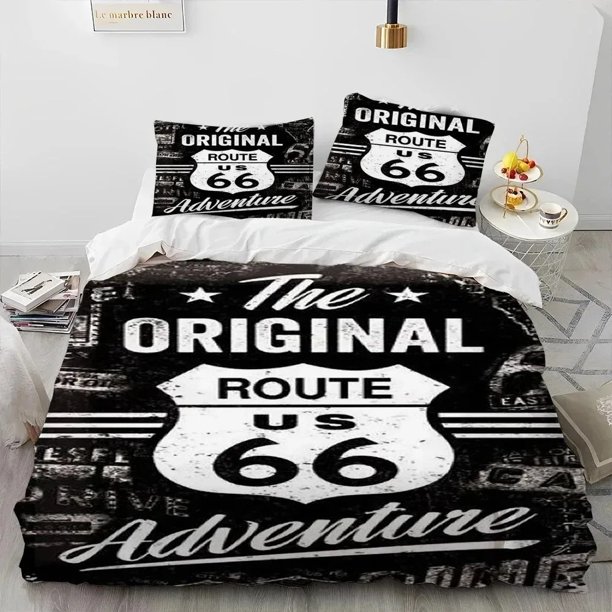 Historic Route Mother Road Bedding Set Duvet Cover Bed Set Quilt Cover Pillowcase Comforter Boys Adult