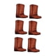thumbnail image 1 of 6 Cajas De Flores Con Diseño De Botas De Vaquero Para Centro De Mesa De Interior, Color Marrón, 1 of 5