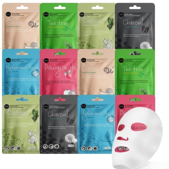 Set de Mascarillas Faciales Celavi Cosmetics 12 Piezas Multi‑Fórmula