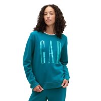 Buzo Gap Mujer Logo Cuello Redondo Teal Profundo Xl