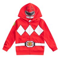 Sudadera Con Capucha Roja De Power Rangers Para Niños Hasbro Con Cierre