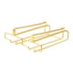 thumbnail image 3 of Soporte De Vidrio Colgante Hierro 2 Filas Gafas Percha De Almacenamiento Para Cafe Bar Gabinete Dorado, 3 of 5