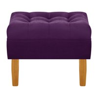 Bodevir - Pouf Wood 1C Felpa 04 Morado
