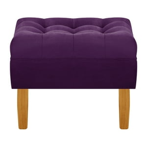 Bodevir - Pouf Wood 1C Felpa 04 Morado
