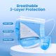 thumbnail image 2 of Mascarilla Facial Borje Azul Desechable de 3 Capas Paquete de 100, 2 of 7