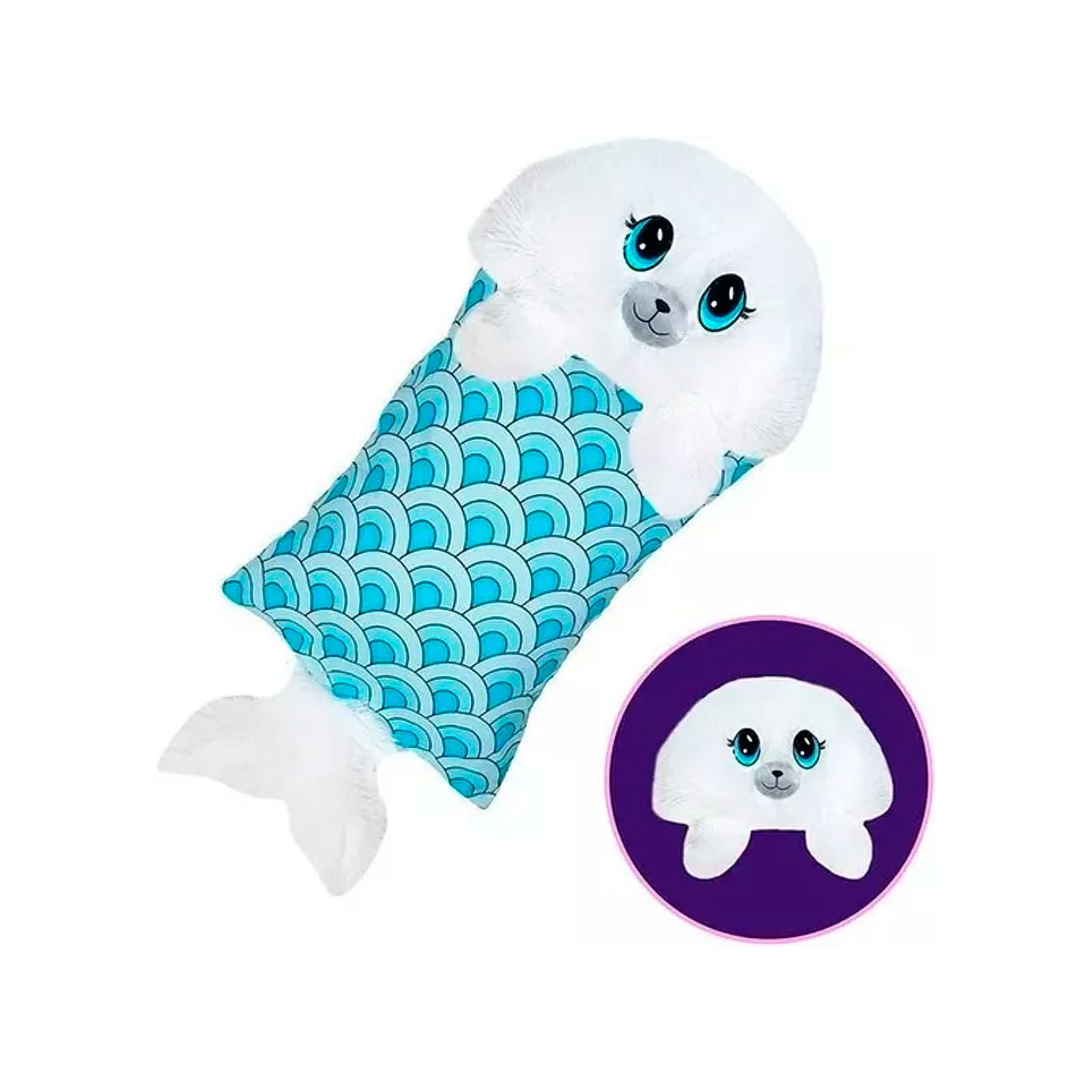 Genérico - Almohada Funda Peluche Animales Foca Fluffaluff Para Niños Y Niñas