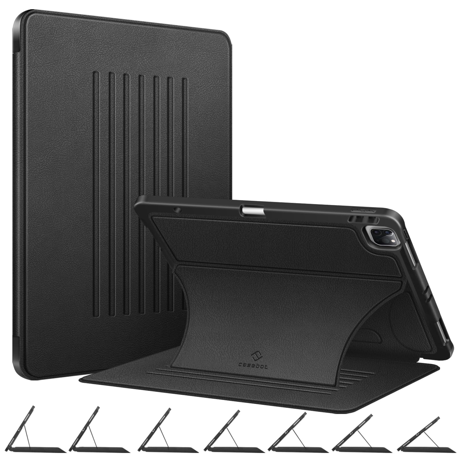 Funda Magnética Casebot Para Ipad Pro 12.9 6th Gen 2022, Negra