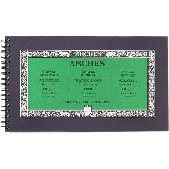Block de acuarela Arches 6 x 10 in, 140 lb, 15 hojas