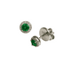 thumbnail image 2 of Aros Chatón Circón Verde Esmeralda Plata 925, 2 of 3