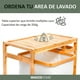 thumbnail image 5 of Cesto De Ropa Sucia Armable De Bambú Con Canastos Desplegables Wakeshome, 5 of 7