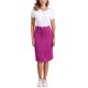 thumbnail image 2 of INSPIRE CHIC Falda de mezclilla de cintura alta para mujer, falda de mezclilla hasta la rodilla con dobladillo sin rematar y bolsillos, púrpura ciruela, talla S, 2 of 6