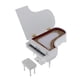 thumbnail image 5 of Instrumento Musical En Miniatura Modelo De Piano De Madera Para 1/8 Accesorio De Mu?ecas, 5 of 5