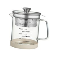 Magideal - Colador De Comida Y Jugo, Bolsa De Leche De Nuez, Colador De Yogurt De Repuesto, Jarra De Té De Acero Inoxidable, Jarra Para Bebidas Y Jugo Con Escala 12X18Cm 1.2L