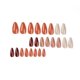 thumbnail image 1 of Uñas postizas con brillo y llamas negras, uñas postizas de brillo medio para mujeres y niñas, 24 unidades, 1 of 7