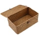 thumbnail image 1 of Caja de almacenamiento de mimbre tejido con tapa - Juego de piezas - Cesta rectangular de algas marinas y cesta de almacenamiento con tapa - Estante organizador de ratán, 1 of 7