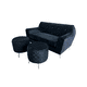 thumbnail image 2 of Sofa New Dos Cuerpos Mas Dos Puff Negro Felpa, 2 of 3