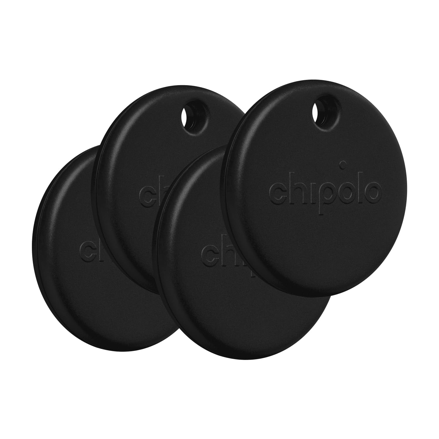 Tracker Tag Chipolo Pop Colorful Bluetooth, Paquete De 4 Unidades, Color Negro