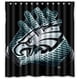 thumbnail image 1 of Cortina de ducha con diseño de los Philadelphia Eagles, juego de cortinas de baño con ganchos, tamaño 66 x 72 pulgadas, 1 of 3