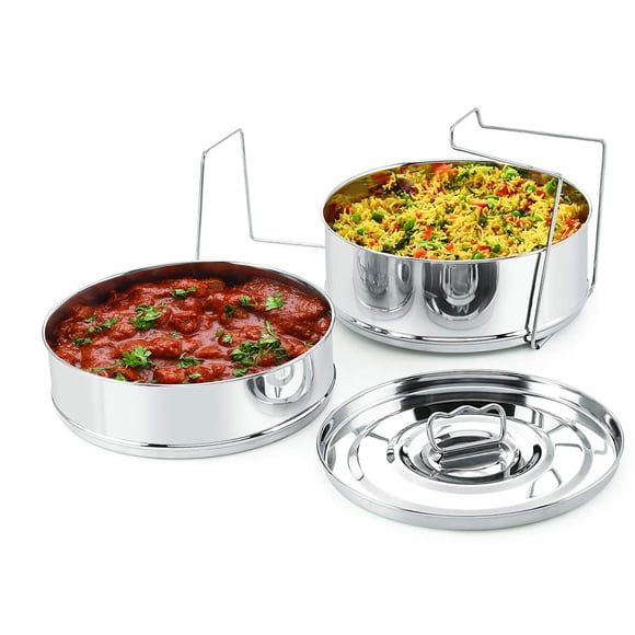 Insertos apilables LNM Steamer Cooker de acero inoxidable de 8 qt
