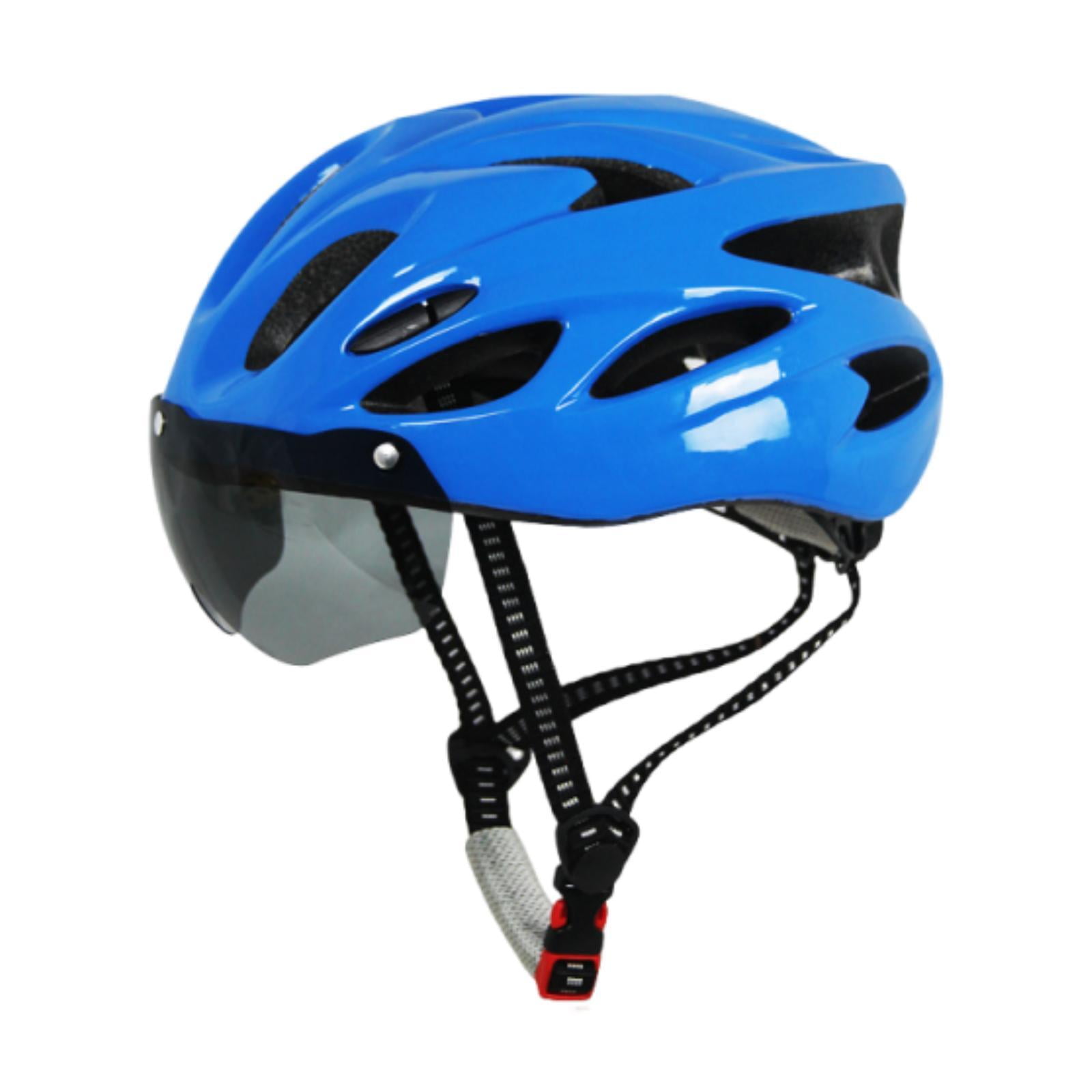 Ioensy - Casco De Bicicleta Para Adultos, Para Hombre Y Mujer, Portátil, Con Circunferencia De Cabeza De 54-62 Cm, Color Azul