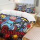 thumbnail image 2 of Merry Christmas Stitch 3 Piece Sets Full/Queen Size - Reversible Microfiber Quilts with Shams Soft Lightweight Bedspread Coverlet Comforter for All Season Bed Sheets, 2 of 4