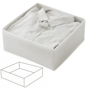 Genérica - Caja Blanco Organizadora Ropa Almacenamiento Multiuso 28X28X13Cm