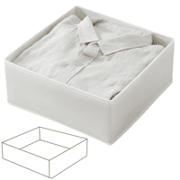 Genérica - Caja Blanco Organizadora Ropa Almacenamiento Multiuso 28X28X13Cm