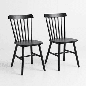 Klik Muebles - Pack De 2 Sillas Windsor Madera - Negra