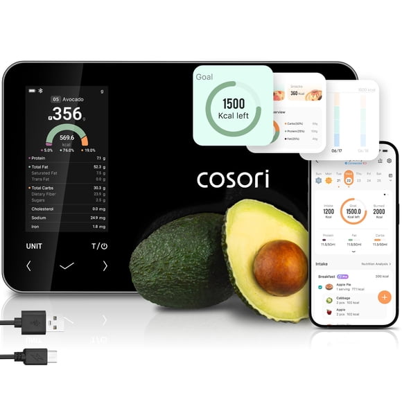 Báscula Smart Food Kitchen Cosori con calculadora nutricional