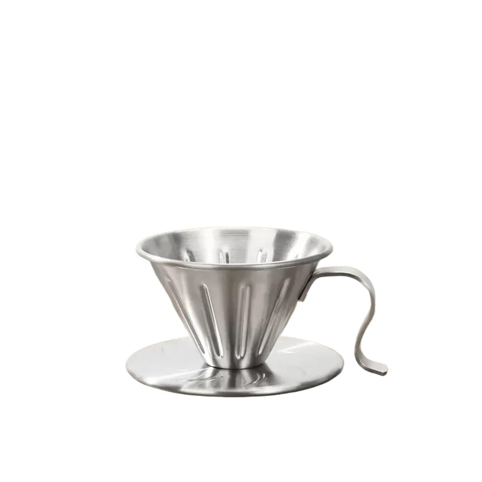 Xusx111 - Verter Sobre El Goteador De Café 304 Acero Inoxidable Metal Reutilizable Cono Filtro De Café Lenta Cerveza Accesorios Para El Hogar Cafetería Restaurantes (tamaño Grande)