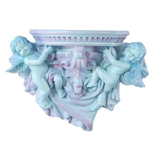 Magideal - Estante Flotante Decorativo Para Pared, Soporte Para Escultura, Estante Colgante, Colgante De Pared, , Montaje En Pared Para Decoración De , Azul Claro