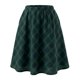 thumbnail image 4 of Faldas a cuadros de línea A hasta la rodilla para mujer de talla grande de Agnes Orinda, talla 2X, verde, 4 of 8