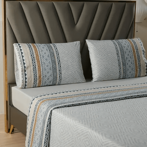 Genérico - Juego Sabanas Casatua Estampadas Etnico Super King