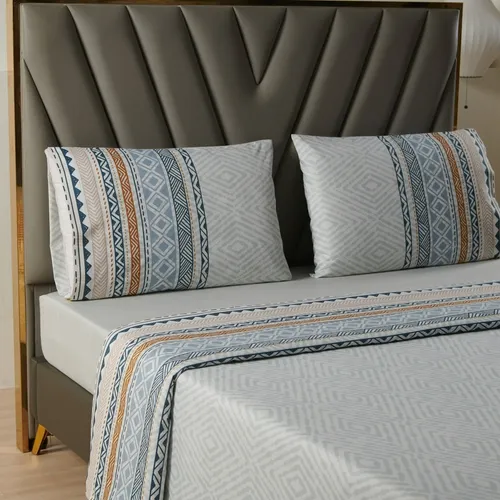 Genérico - Juego Sabanas Casatua Estampadas Etnico Super King