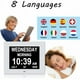 thumbnail image 5 of Reloj calendario digital extragrande con fecha, hora y día, reloj para personas mayores con discapacidad visual, 8 opciones de alarma, color blanco, 5 of 5