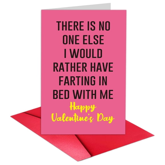 Tarjeta de San Valentín TQDaiker Funny Farting Fting in Bed Love