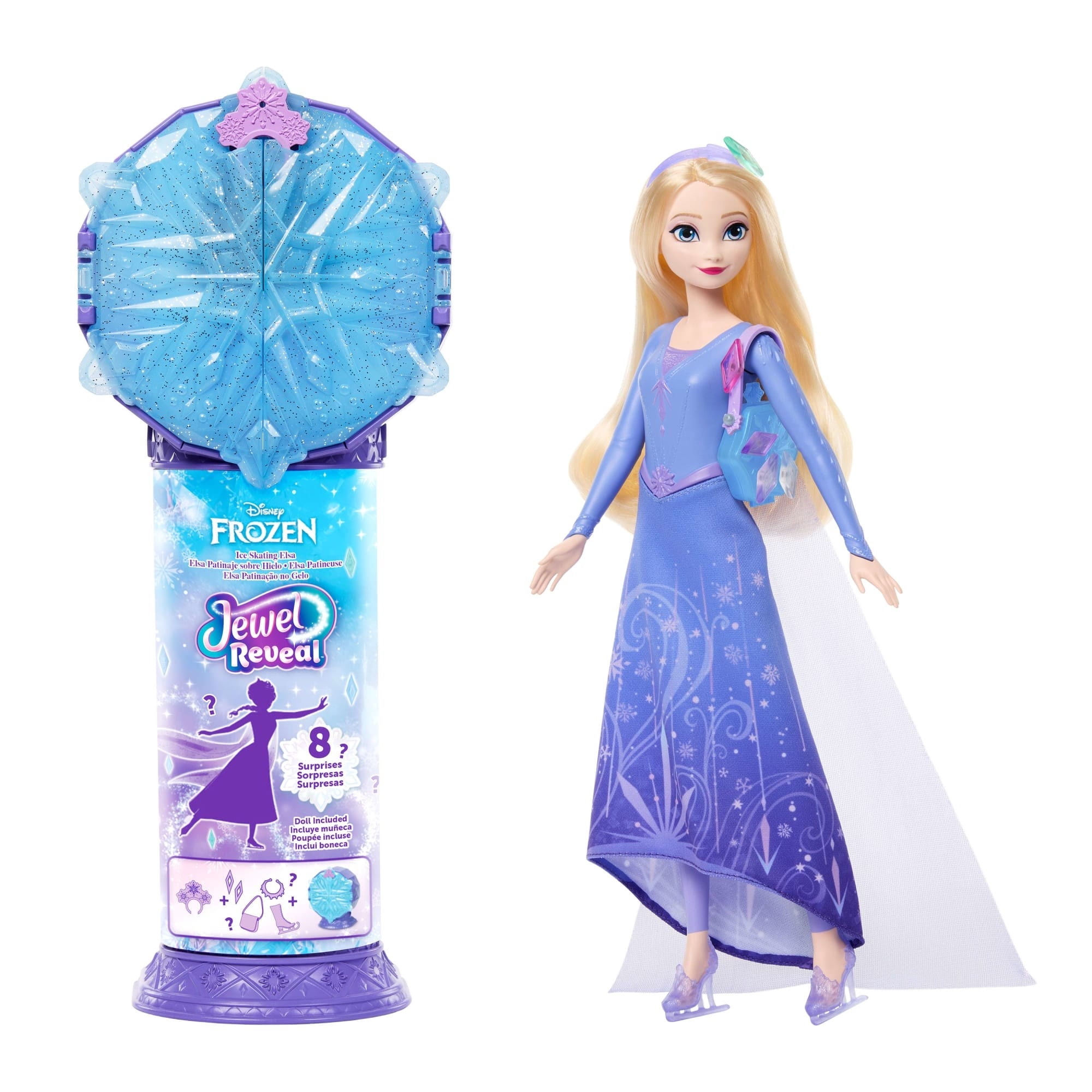 Disney Fozen Muñeca Reveal Elsa Patinaje sobre Hielo