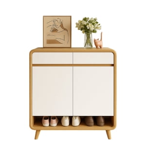 Mundo Online - Zapatero Round Toe 2 Puertas Con Cajones Maple 80Cm