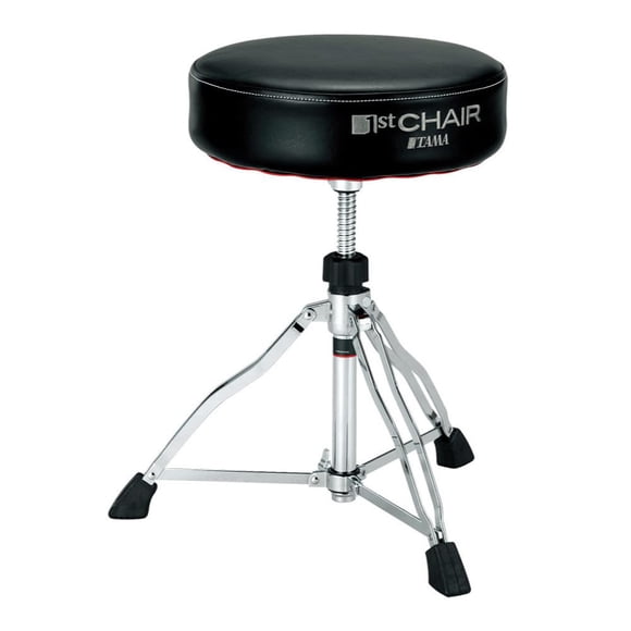 Banco para batería Tama Round Rider Trio con asiento acolchado - Negro