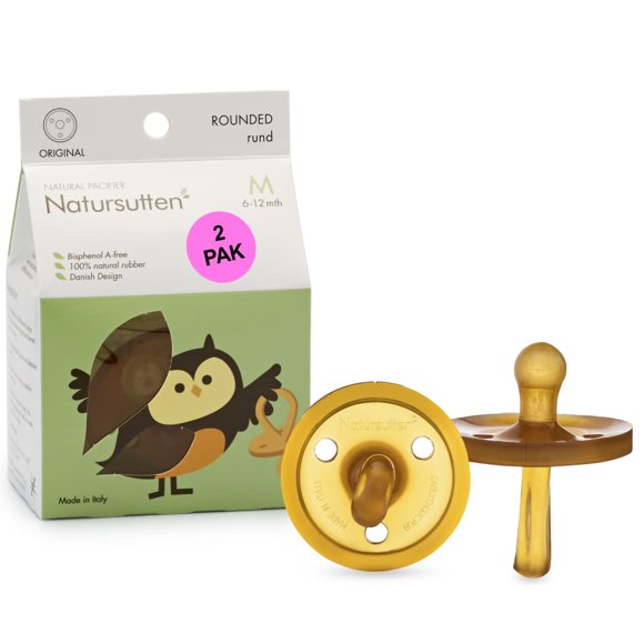 Chupete Natursutten Pack de 2, 6‑12 meses, caucho natural