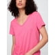 thumbnail image 3 of Camiseta GAP Favorite para mujer con cuello en V, rosa neón, talla XL, 3 of 4
