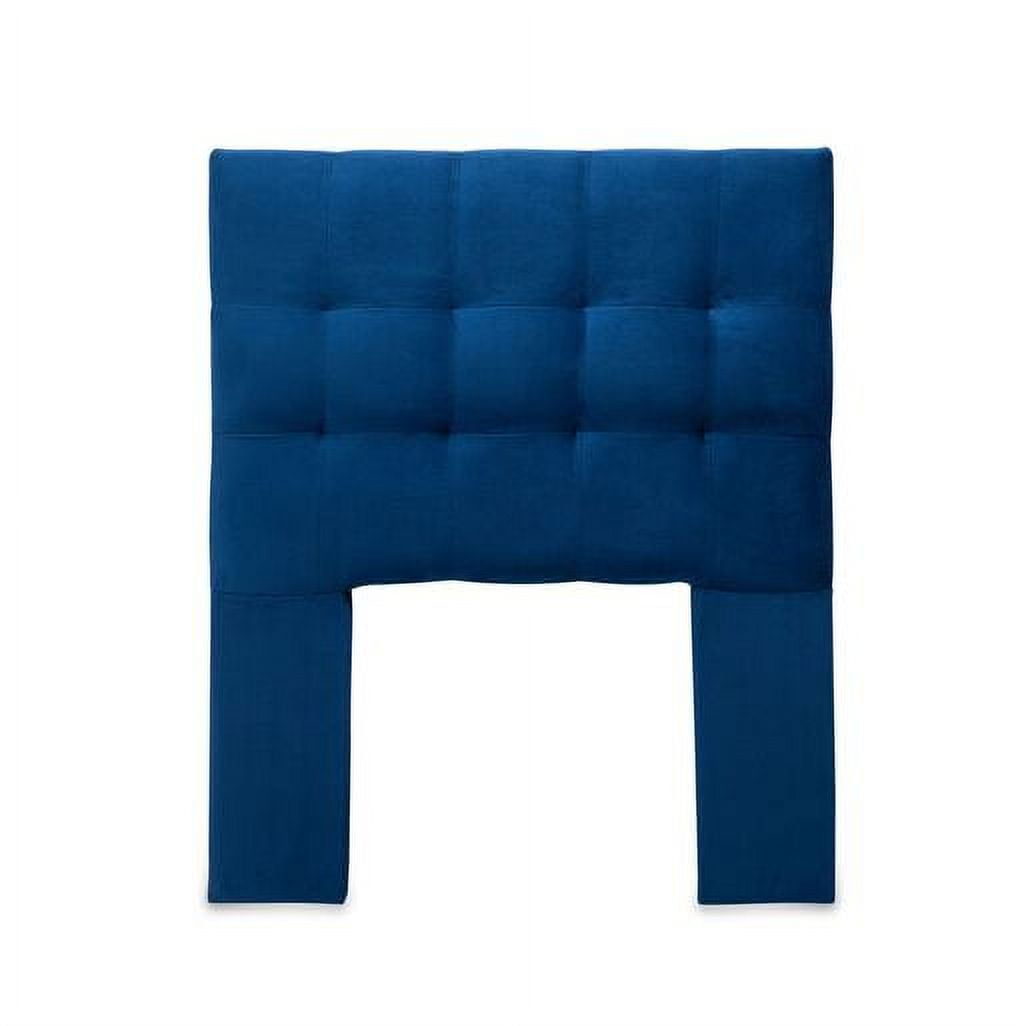 Dec-hogar - Respaldo De Cama 1.5 Plazas Manarola Felpa Azul