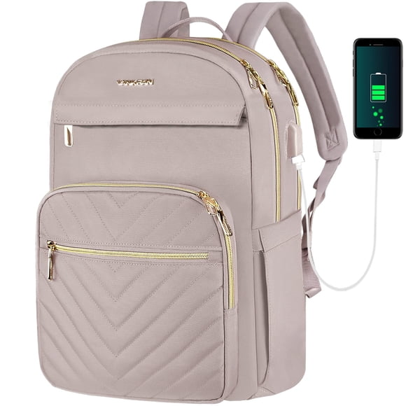 Mochila Para Portátil 15 6 Impermeable Para Mujer Rosa