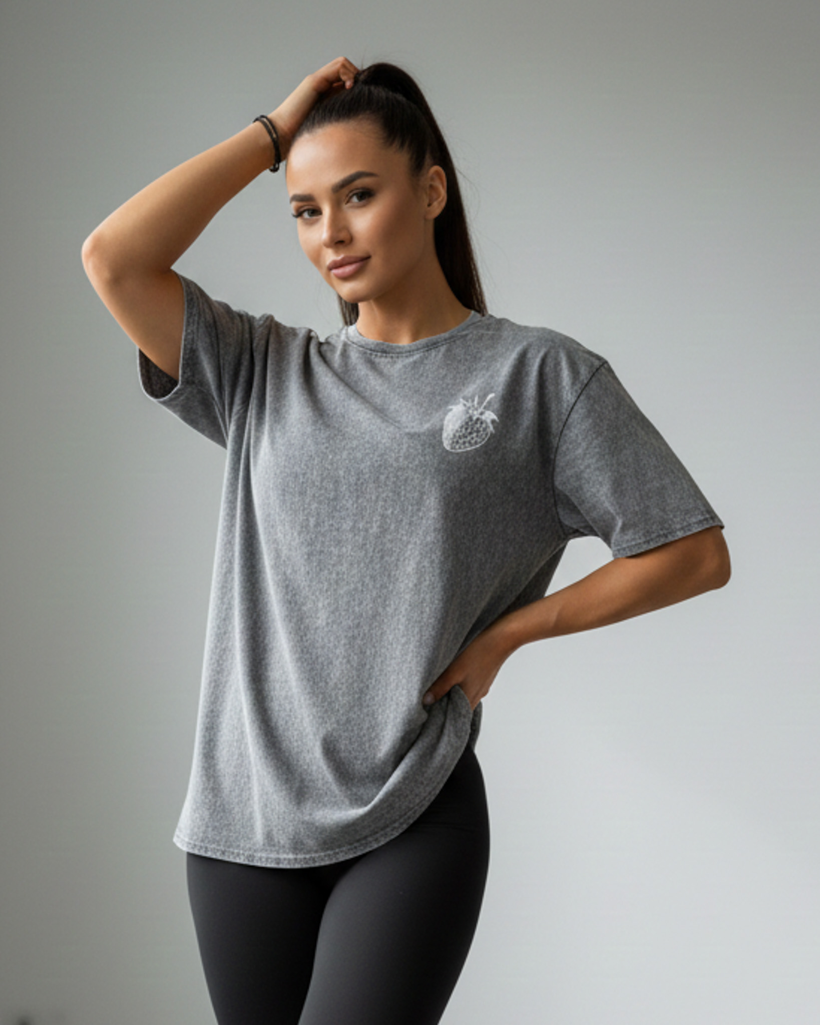 Flix Spa - Polera Mujer Oversize Manga Corta Pre Lavado