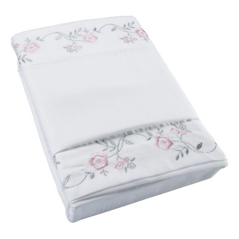 Sabana Andes Microfibra Bordada Rosa 1.5 Plaza